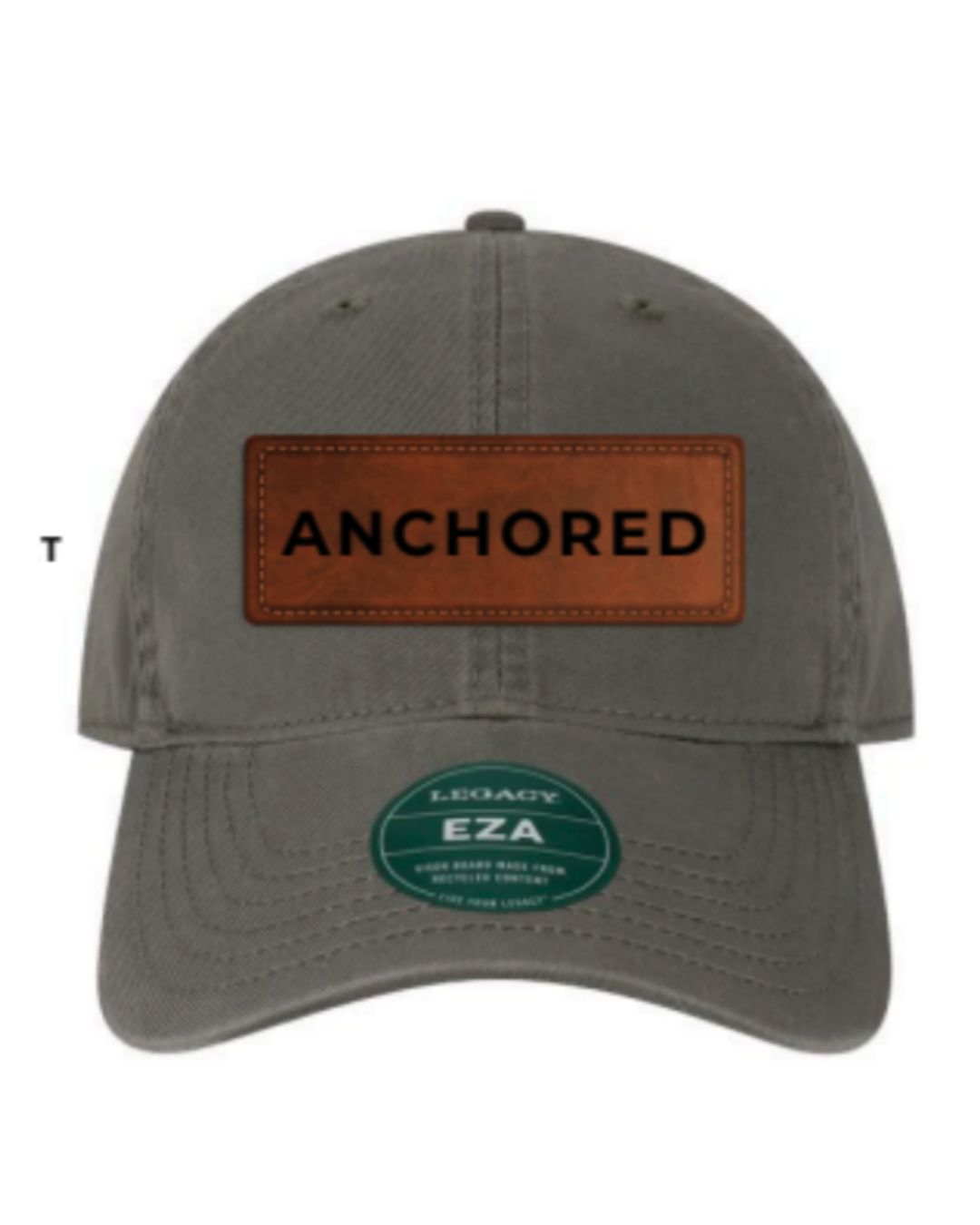 ANCHORED HAT (GREY + LEATHER)